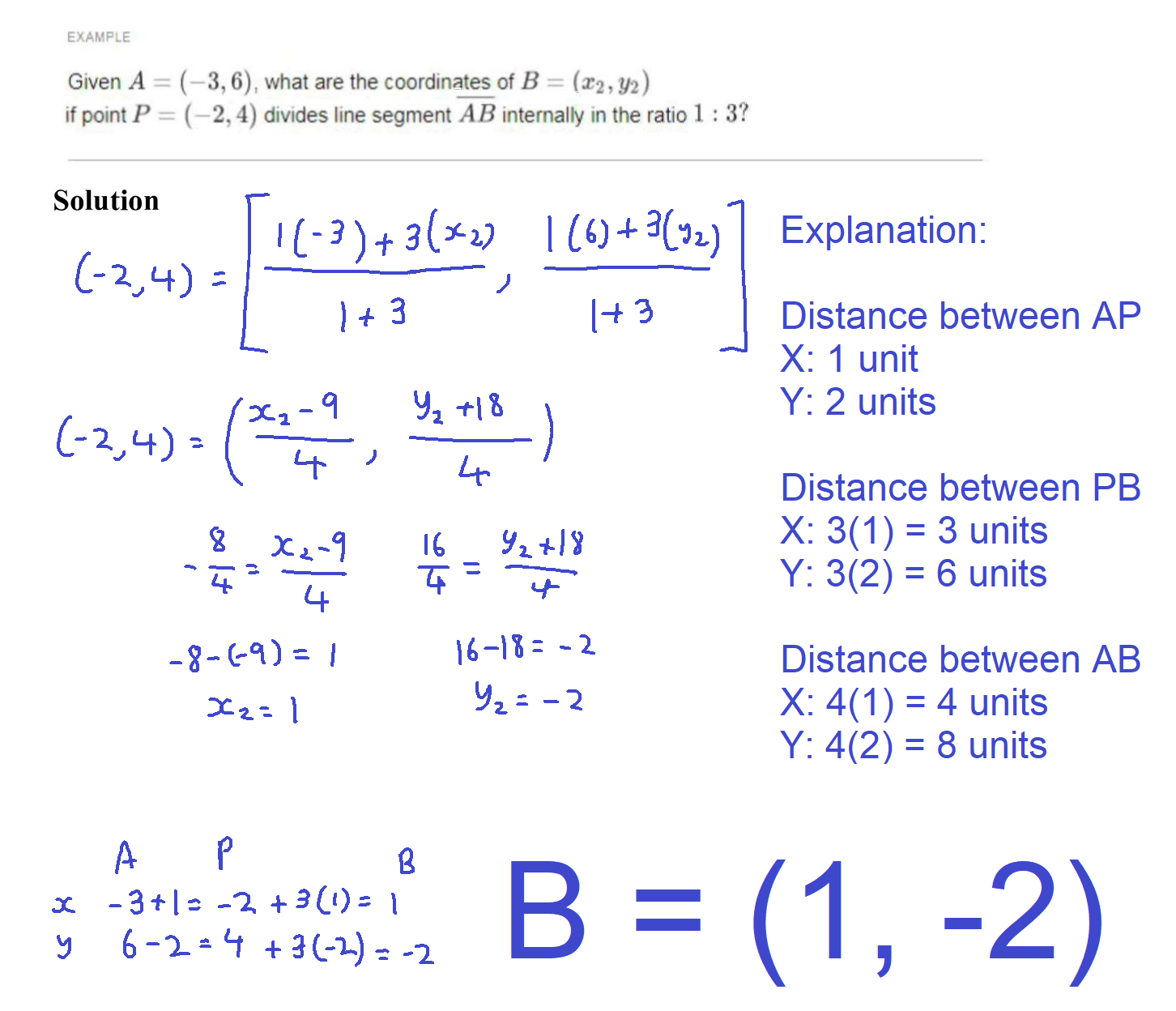 3.3 - Internal Division of Line Segment With Section Formula (in the ...