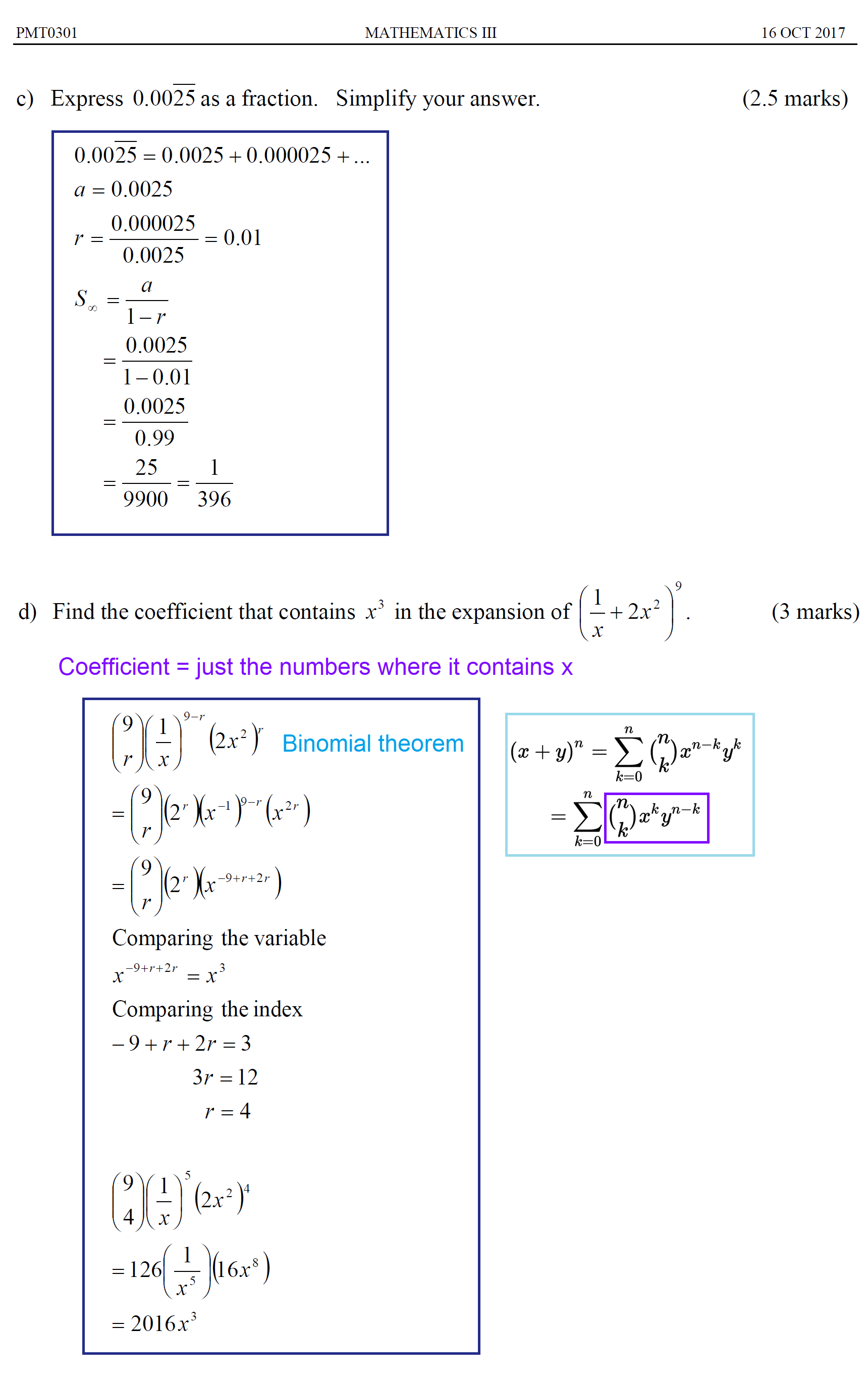 1 - Sequences and series
